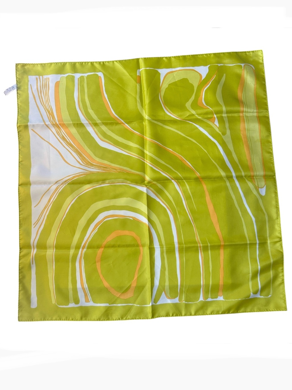 Vintage Chartreuse Abstract Scarf